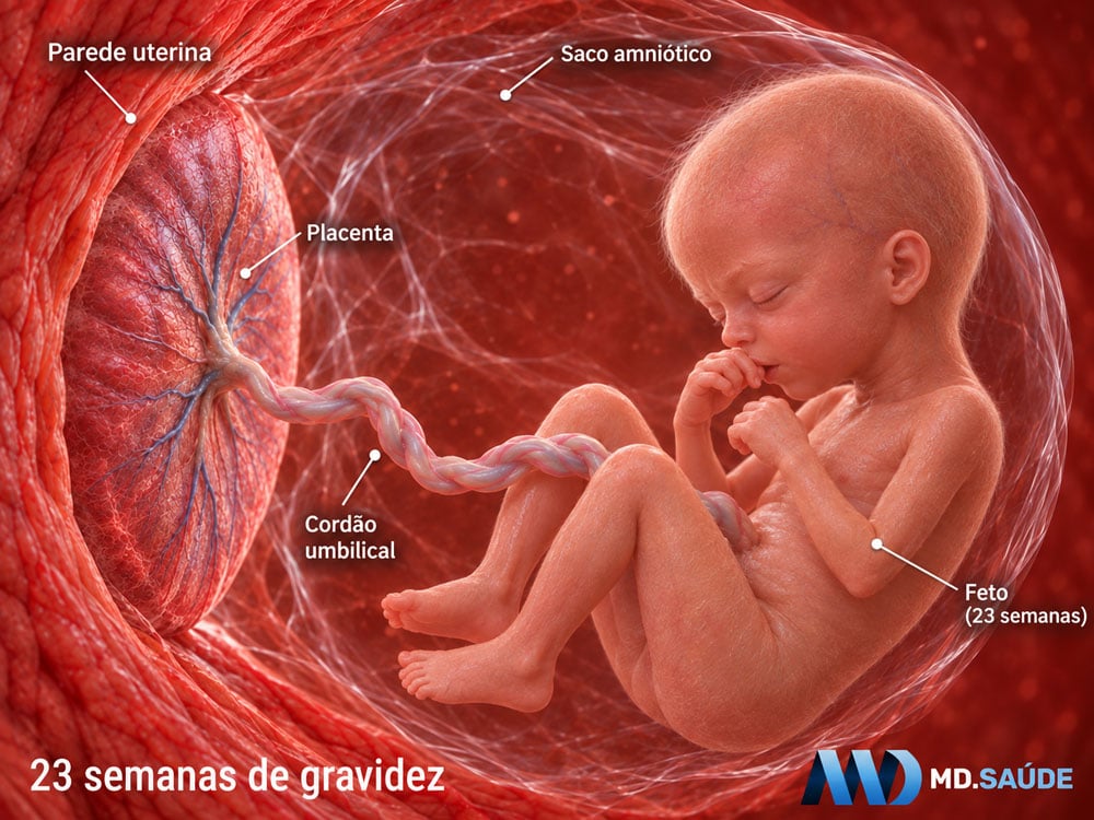 Como é um feto de 23 semanas