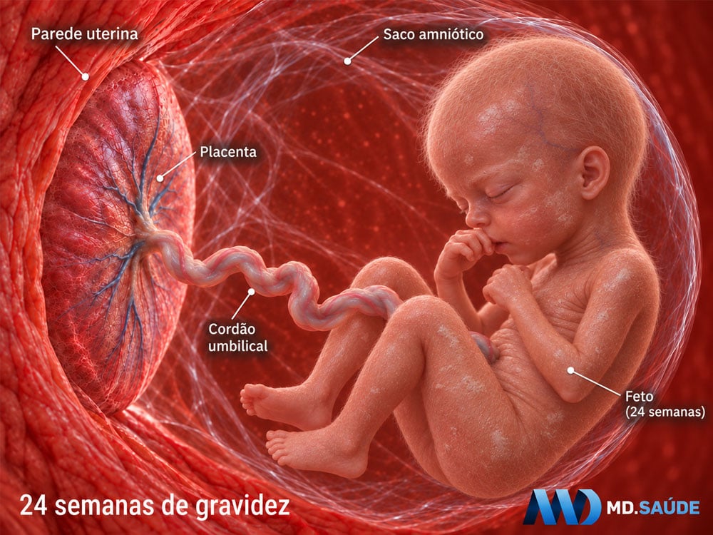 Como é um feto de 24 semanas