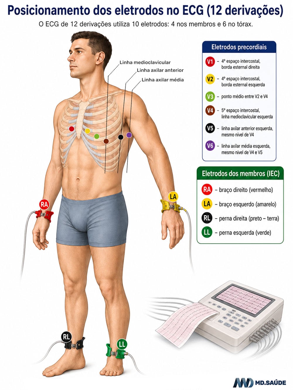Eletrodos do eletrocardiograma