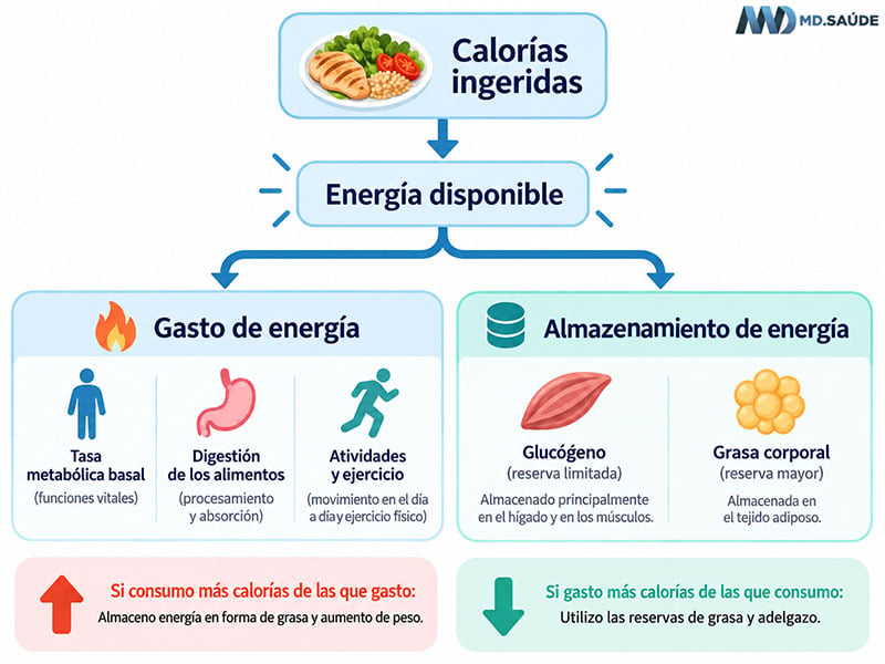 Calorías para aumentar o perder peso