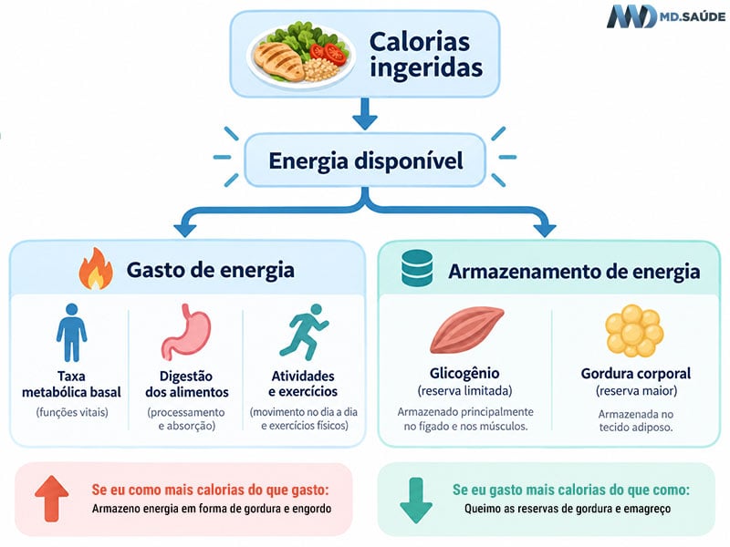 Calorias para engordar ou emagrecer