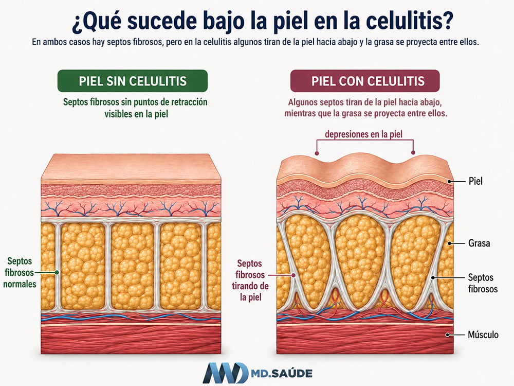 Cómo se forma la celulitis