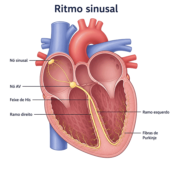 Coração em ritmo sinusal