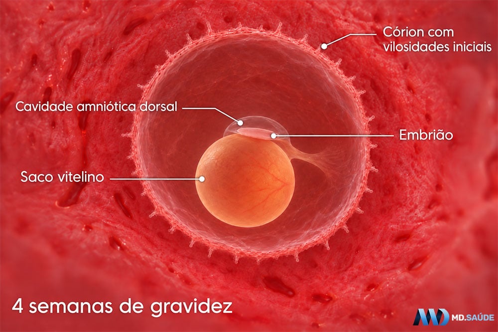 Embrião na quarta semana de gravidez