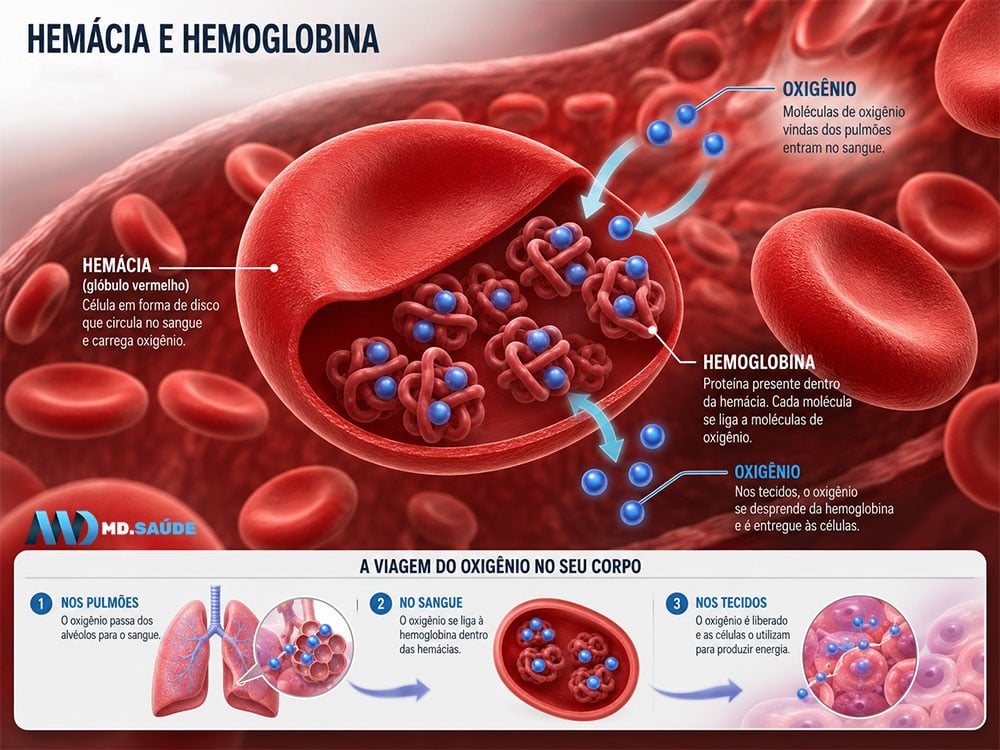 O que são hemácias e hemoglobina