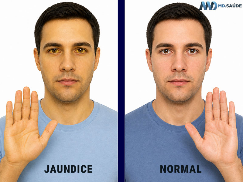 Jaundice – yellowing of the skin