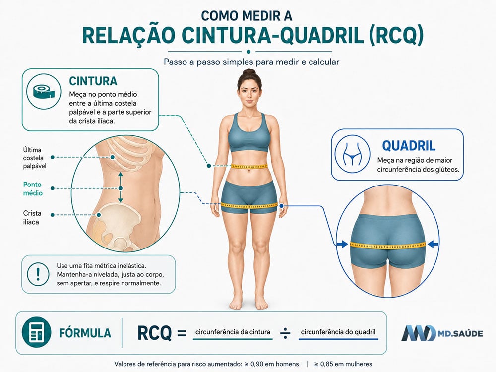 Como medir a relação cintura-quadril (RCQ)
