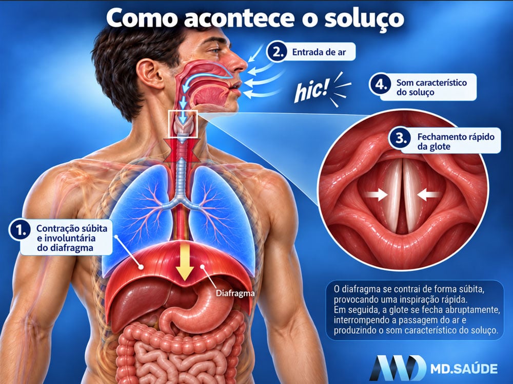 Como surge o soluço