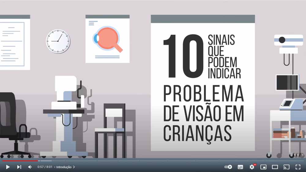 Vídeo: 10 sinais de problema de visão em crianças